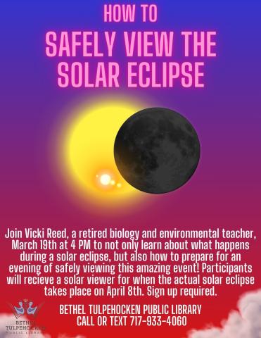 How to view the solar eclipse flyer